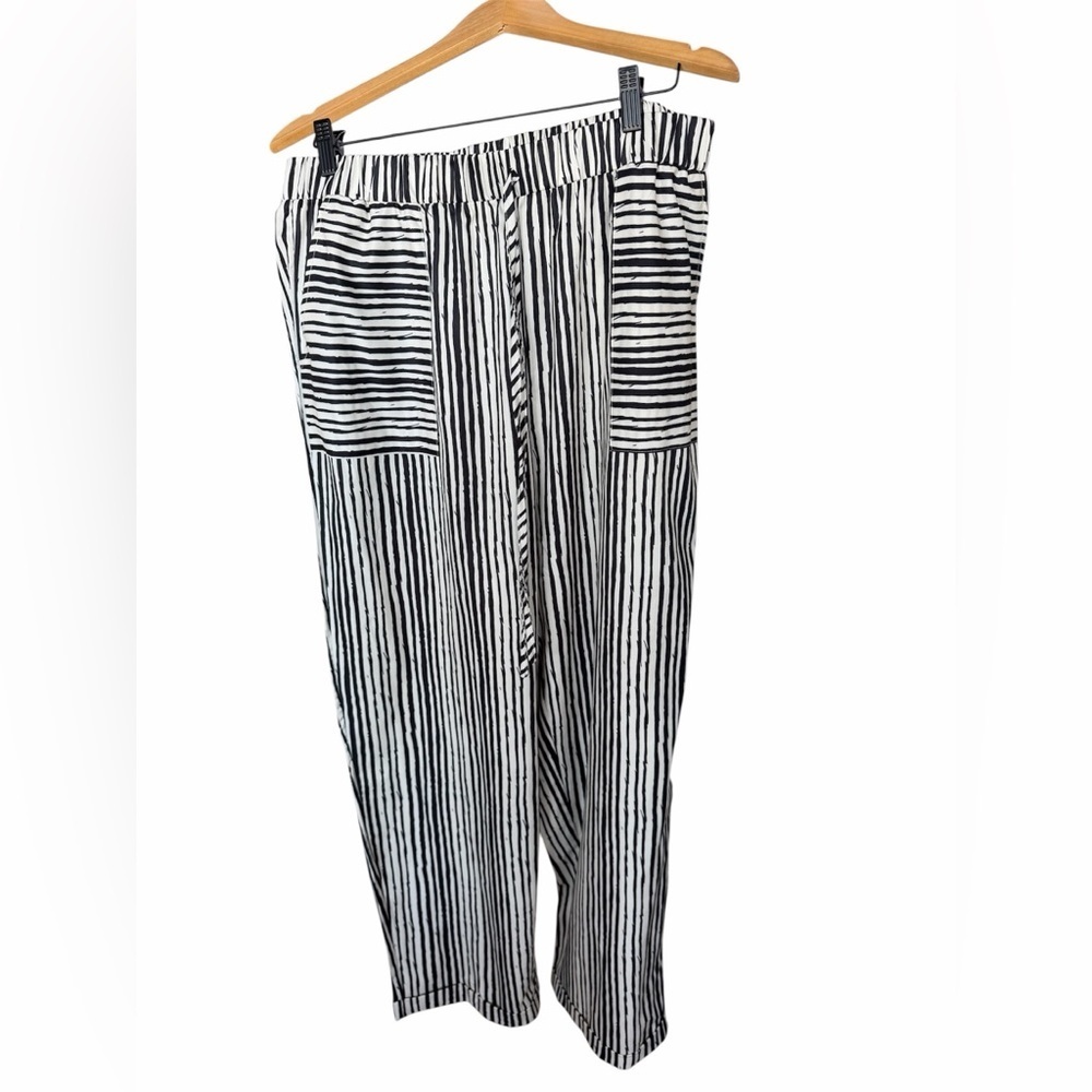 SHEIN Curve Striped Elastic Waist Pants 1XL NWOT